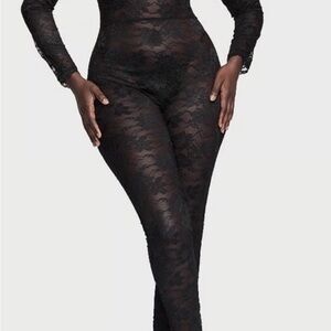 Victoria's Secret Black Lace Jumpsuit